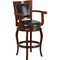 Flash Furniture 30 High Cherry Wood Barstool with Black Leather Swivel Seat TA-21259-CHY-GG